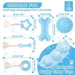 Puppy Chew Toy Set - 6 Fun Toys