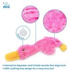 Cute No Stuffing Duck Crinkle Dog Toy
