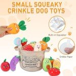 15-Piece Plush Squeaky Dog Toys Set