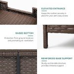 Cozy Rattan Dog Sofa Bed with Cushion