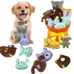 Interactive Plush Dog Toy Set - 11 Pieces