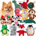 Squeaky Plush Dog Toys Set for Puppies