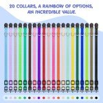 20 Pack Soft Nylon Puppy Collars for Safety
