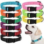 Adjustable Soft Nylon Dog Collars - 9 Pack