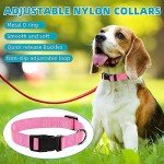 Adjustable Soft Nylon Dog Collars - 9 Pack