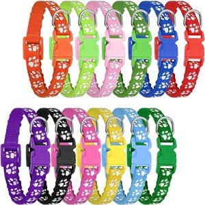 12 Pack Soft Adjustable Puppy Collars for Litter