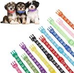 12 Pack Soft Adjustable Puppy Collars for Litter