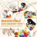 20-Pack Plush Squeaky Toys for Small Dogs