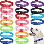 Colorful Adjustable Dog Collars – 18 Pack Set