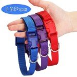Colorful Adjustable Dog Collars – 18 Pack Set