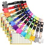 Soft Nylon Puppy Collars with ID Tags and Charts