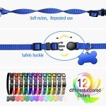 Soft Nylon Puppy Collars with ID Tags and Charts