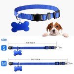 Soft Nylon Puppy Collars with ID Tags and Charts