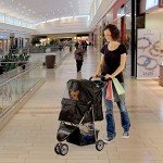 VIVO Black 3-Wheel Pet Stroller, Foldable Carrier