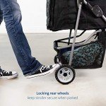 VIVO Black 3-Wheel Pet Stroller, Foldable Carrier