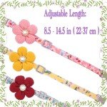 Cute Pink Flower Dog Collar with Bell