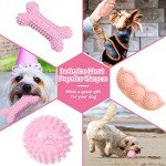 Cute Pink Puppy Chew Toys - 6 Pack Set