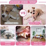 Cute Pink Puppy Chew Toys - 6 Pack Set