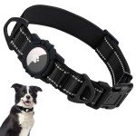 Taglory Reflective AirTag Dog Collar for Medium Dogs