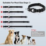 Taglory Reflective AirTag Dog Collar for Medium Dogs