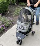 ROODO Lightweight 3-Wheel Pet Stroller for Dogs