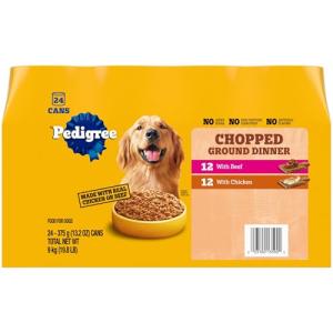 Pedigree Chopped Ground Dinner Wet Dog Food Pack