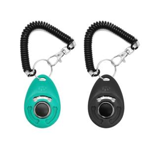 2-Pack Dog Training Clickers with Wrist Strap