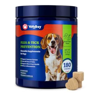 YoYoBay Natural Flea & Tick Chews for Dogs