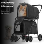 MoNiBloom Double Dog Stroller with Detachable Bags