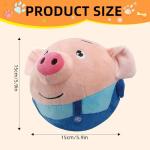 Jiexily Interactive Plush Squeaky Dog Toy Ball