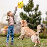 Jiexily Interactive Plush Squeaky Dog Toy Ball