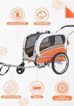 2-in-1 Pet Bicycle Trailer & Stroller for Dogs