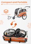 2-in-1 Pet Bicycle Trailer & Stroller for Dogs