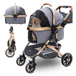 Pettingzoo 3-in-1 Pet Stroller for Dogs & Cats