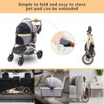 Pettingzoo 3-in-1 Pet Stroller for Dogs & Cats