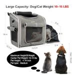 Expandable Dog Bike Basket with Mesh Windows