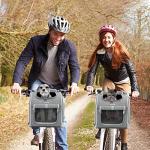 Expandable Dog Bike Basket with Mesh Windows