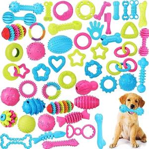 50 Pack Soft Puppy Chew Toys for Teething