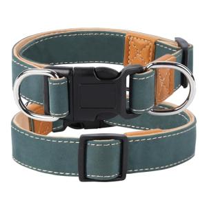 Soft Adjustable PU Leather Dog Collar for All Sizes