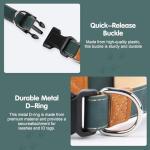 Soft Adjustable PU Leather Dog Collar for All Sizes