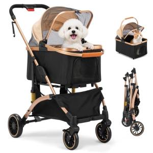 Coziwow 3-in-1 Foldable Pet Stroller for Dogs