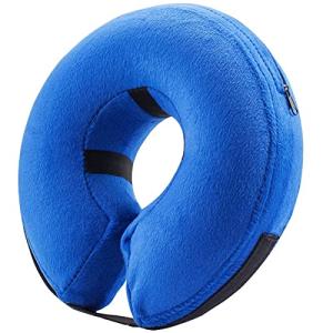 Inflatable Dog Cone Collar for Recovery - Large Blue