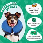 Inflatable Dog Cone Collar for Recovery - Large Blue