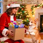 Squeaky Crinkle Dog Toys - 5 Pack Set