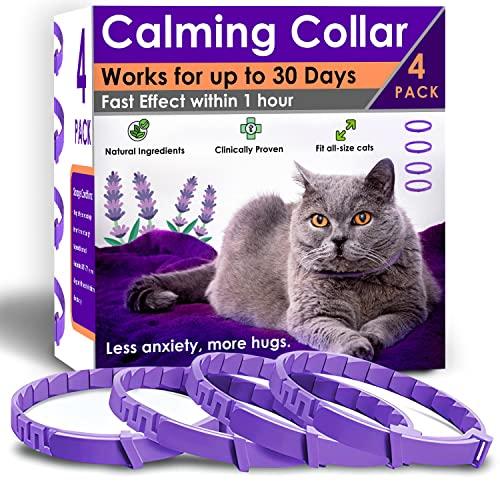 4 Pack Cat Calming Collars with Pheromones