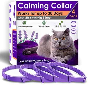 4 Pack Cat Calming Collars with Pheromones