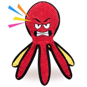LECHONG Octopus Squeaky Dog Toys for Chewers