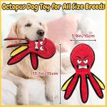 LECHONG Octopus Squeaky Dog Toys for Chewers