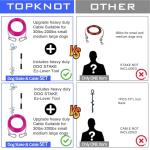 TOPKNOT Heavy Duty Dog Tie Out Cable and Stake