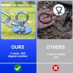 TOPKNOT Heavy Duty Dog Tie Out Cable and Stake